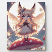 Anime-Mädchen Pixie Hippie Mond Fee Fotoplatte (Vorderseite)