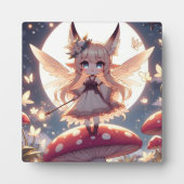 Anime-Mädchen Pixie Hippie Mond Fee Fotoplatte (Vorderseite)