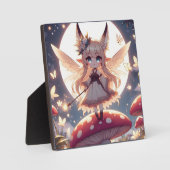 Anime-Mädchen Pixie Hippie Mond Fee Fotoplatte (Vorderseite)