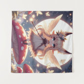 Anime-Mädchen Pixie Hippie Mond Fee Wandteppich (Vorderseite (Horizontal))