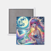Anime-Mädchen singt Mondlicht Pixie Regenbogen Mee Magnet (Vorderseite/Rückseite)
