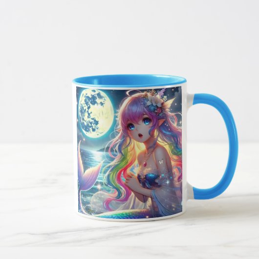 Anime-Mädchen singt Mondlicht Pixie Regenbogen Mee Tasse (Rechts)