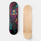 Anime-Mädchen Skateboard (Vorderseite)