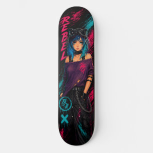 Anime-Mädchen Skateboard