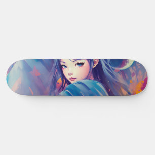 Anime-Mädchen Skateboard Ai
