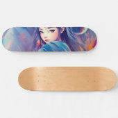 Anime-Mädchen Skateboard Ai (Horizontal)