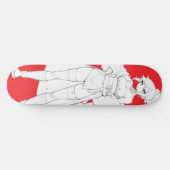 Anime Mädchen Skateboard Deck im Kampfstil (Horizontal)