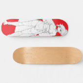 Anime Mädchen Skateboard Deck im Kampfstil (Horizontal)