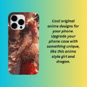 Anime-Mädchen und Drache iPhone Hülle