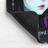Anime-Mädchen und Siamkatzen-Zitat  Mousepad (Ecke)