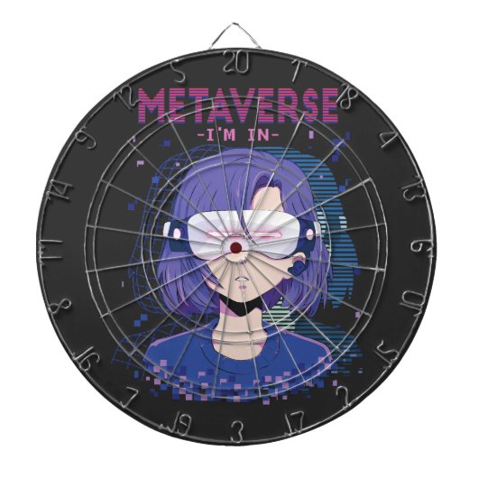 Anime-Mädchen Virtual-Reality-Brille Dart Board Dartscheibe (vorne)