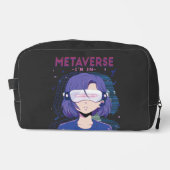 Anime-Mädchen Virtual-Reality-Brille Dopp Kit Waschbeutel (Vorderseite)