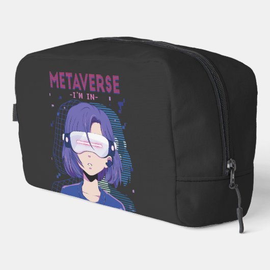 Anime-Mädchen Virtual-Reality-Brille Dopp Kit Waschbeutel (Rechte Ecke)