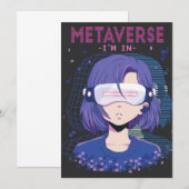 Anime-Mädchen Virtual-Reality-Brille Einladung (Vorne/Hinten)