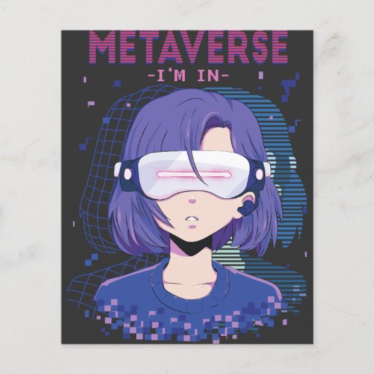 Anime-Mädchen Virtual-Reality-Brille Flyer (Vorne)