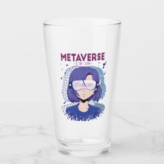 Anime-Mädchen Virtual-Reality-Brille Glas (Vorderseite)