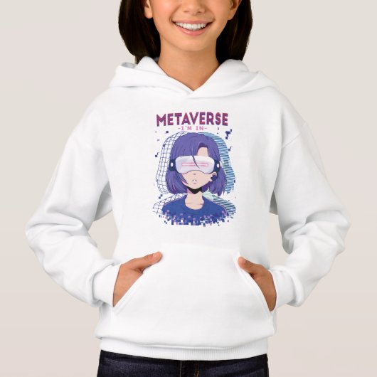 Anime-Mädchen Virtual Reality Brille Hoodie (Vorderseite)