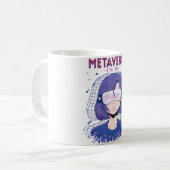 Anime-Mädchen Virtual-Reality-Brille Kaffeetasse (Vorderseite Links)