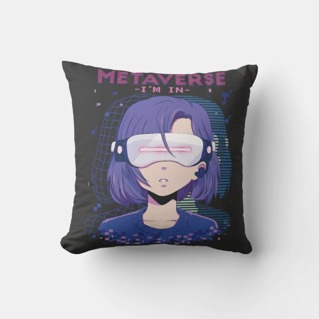 Anime-Mädchen Virtual Reality Brille Kissen (Vorderseite)