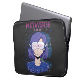 Anime-Mädchen Virtual-Reality-Brille Laptop-Hülle Laptopschutzhülle (Vorderseite Links)
