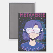 Anime-Mädchen Virtual-Reality-Brille Magnet (Vorderseite/Rückseite)