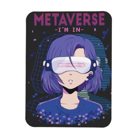 Anime-Mädchen Virtual-Reality-Brille Magnet (Vertikal)