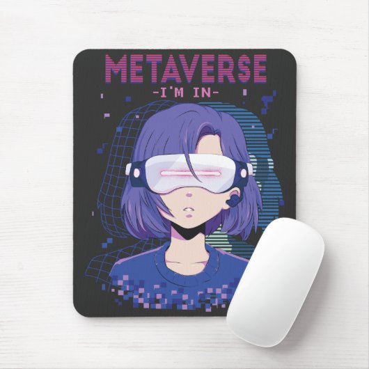 Anime-Mädchen Virtual Reality Brille Mauspad (Mit Mouse)