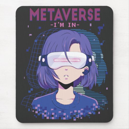 Anime-Mädchen Virtual Reality Brille Mauspad (Vorne)
