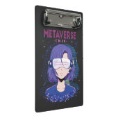 Anime-Mädchen Virtual-Reality-Brille Mini-Clipboar Mini Klemmbrett (Schrägansicht)