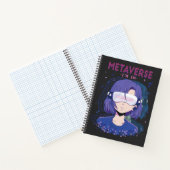 Anime-Mädchen Virtual-Reality-Brille Notizbuch (Innenseite)