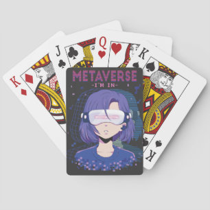 Anime-Mädchen Virtual-Reality-Brille Poker-Karten Spielkarten