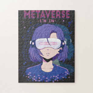 Anime-Mädchen Virtual-Reality-Brille Puzzle