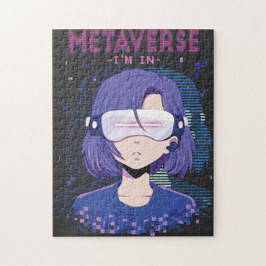 Anime-Mädchen Virtual-Reality-Brille Puzzle (Vertikal)