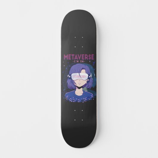 Anime-Mädchen Virtual-Reality-Brille Skateboard (Vorderseite)