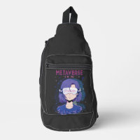 Anime-Mädchen Virtual Reality Brille Sling Bag