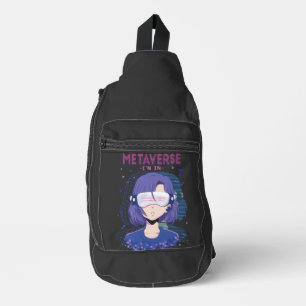 Anime-Mädchen Virtual Reality Brille Sling Bag