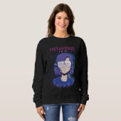Anime-Mädchen Virtual-Reality-Brille Sweatshirt (Vorne ganz)