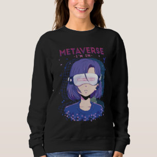 Anime-Mädchen Virtual-Reality-Brille Sweatshirt