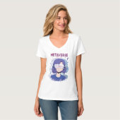 Anime-Mädchen Virtual-Reality-Brille T-Shirt (Vorderseite Vollansicht)