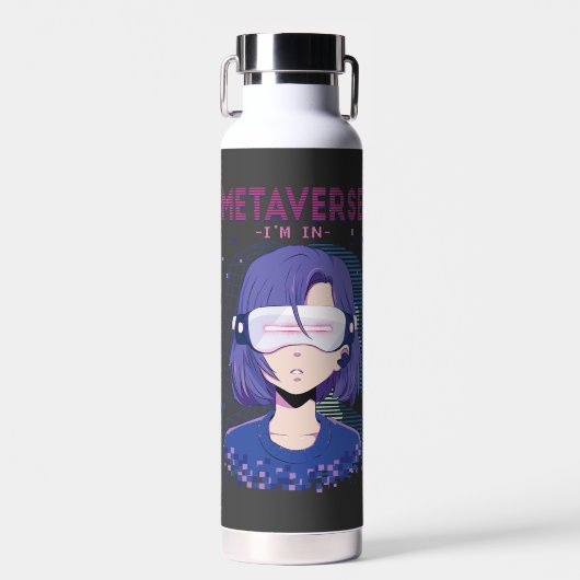 Anime-Mädchen Virtual-Reality-Brille Wasserflasche Trinkflasche (Vorne)