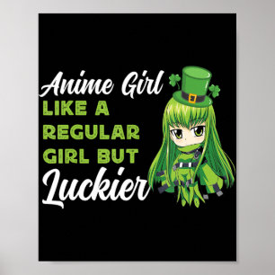 Anime-Mädchen wie ein normales Mädchen, aber glück Poster