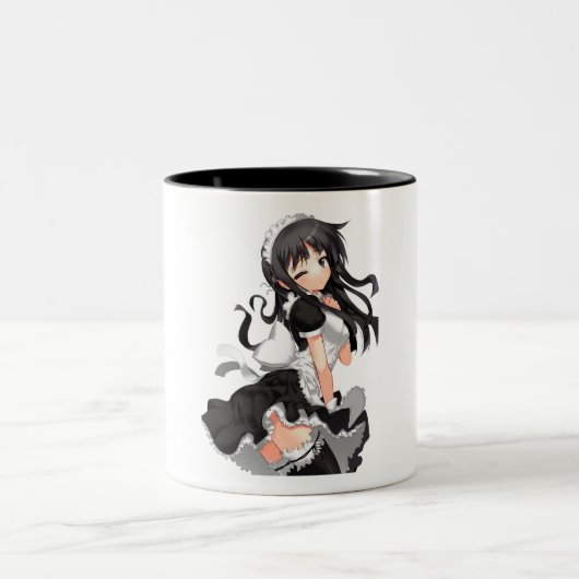 Anime-Mädchen Zweifarbige Tasse (Mittel)