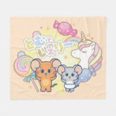 Anime Magical Candyland mit Jerry und Tuffy Fleecedecke (Vorderseite (Horizontal))