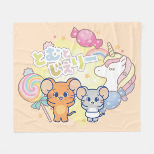 Anime Magical Candyland mit Jerry und Tuffy Fleecedecke