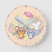 Anime Magical Candyland mit Jerry und Tuffy Runde Wanduhr (Vorderseite)