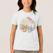 Anime Magical Candyland mit Jerry und Tuffy Tri-Blend Shirt (Vorderseite)
