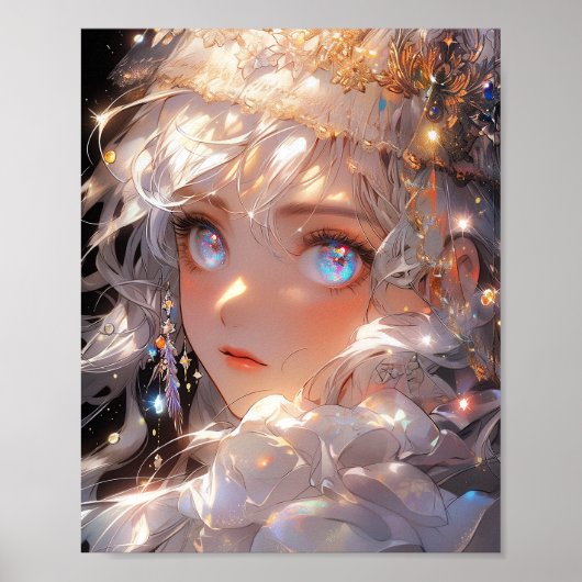 Anime Magical Girl Fantasy Art Poster (Vorne)