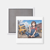 Anime Magnet der 1930er Jahre (Vorderseite/Rückseite)