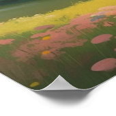 Anime-Malerei kurvenreicher Weg Wiesengebirge Poster (Ecke)