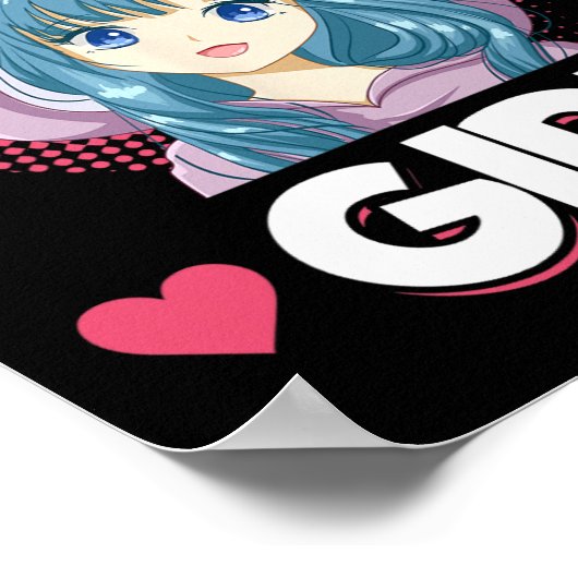 Anime Manga Birthday Girl Birthday Poster (Ecke)